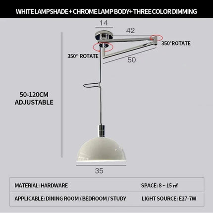 Lustre pliable télescopique au design nordique contemporain — LZ4X9M