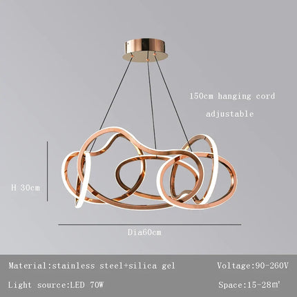 Lustre moderne à suspensions LED en silicone — LZ4X9T2