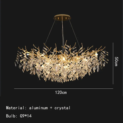 Applique murale LED art déco en cristal et aluminium doré — LZ4X9P2