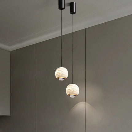 Suspension LED en marbre naturel espagnol pour bar et restaurant — LZ4G7T9