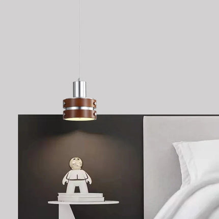 Suspension intérieure en bois et métal chromé design — LZ4G7XQ