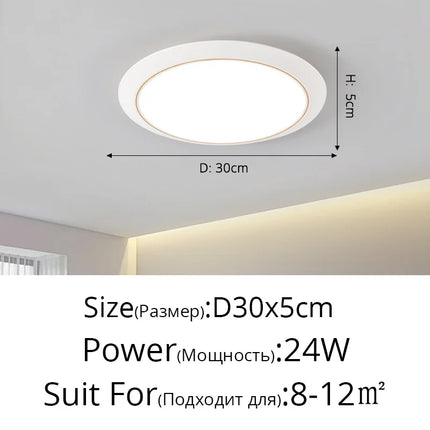 Lustre LED ultra-fin circulaire trois-protections minimaliste — LZ4X9T2