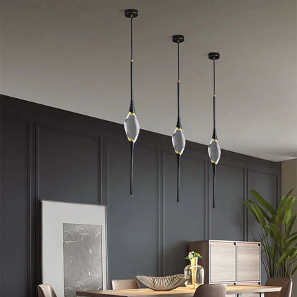 Lustre suspendu en cristal pour plafond chambre et salon — LZ4X9P2