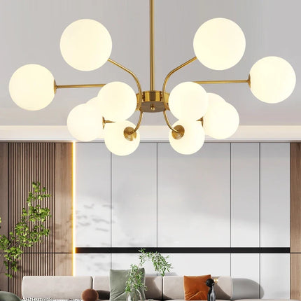 Suspension en métal chromé avec boule en verre décorative — LZ4X9T2