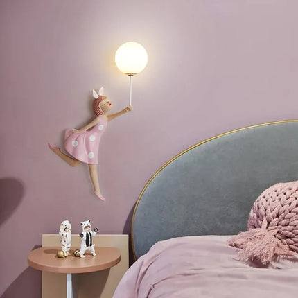Applique murale 3D dessin animé pour décoration chevet fille — LZ4X9P2