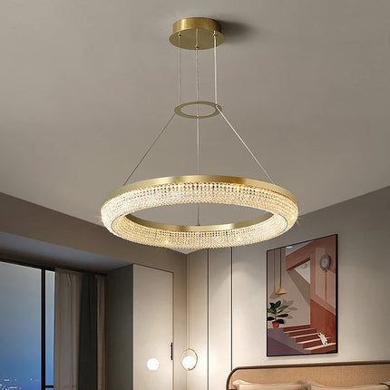 Lustre rond en cristal style nordique pour intérieur — LZ4Q7N2