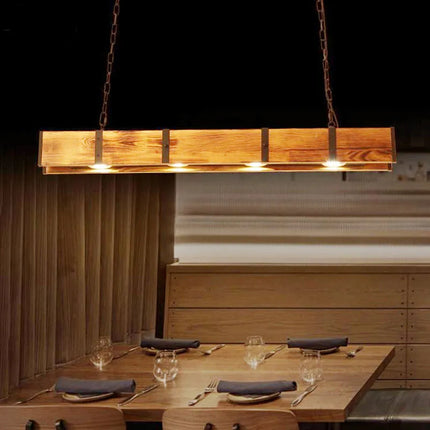 Suspension vintage style grenier américain en bois pour salle à manger et magasin — LZ4X9J