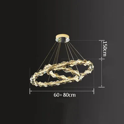 Lustre suspension en cristal pour ambiance élégante et minimaliste — LZ4Q7M2