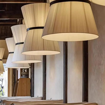 Lustre en tissu style Wabi Sabi pour décoration intérieure moderne — LZ4X9P