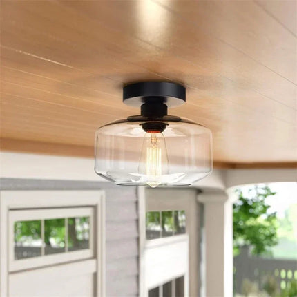 Plafonnier LED en verre style nordique pour décoration intérieure — LZ4X9T