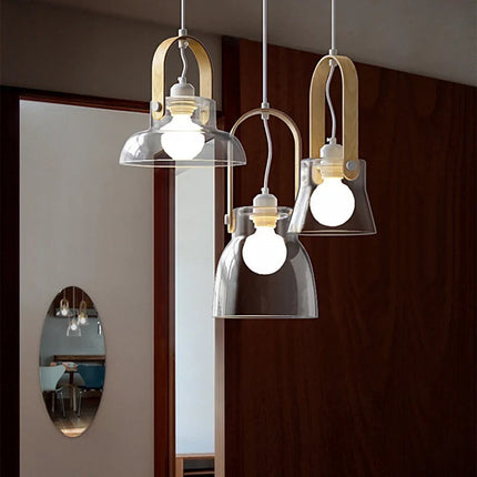 Suspension en verre transparent à fil réglable pour intérieur — LZ4X9P2Q