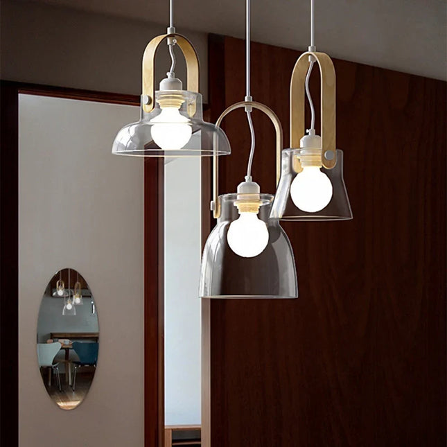 Suspension moderne en verre à câble réglable pour intérieur — LZ4X9P