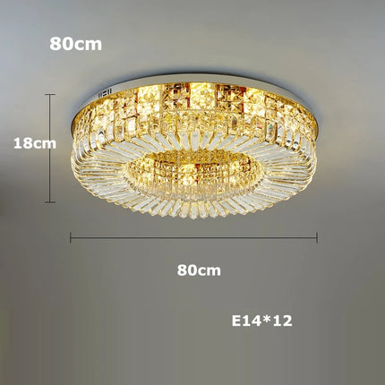 Plafonnier LED en cristal chromé pour intérieur moderne — LZ4X9P