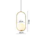 Boule B 15cm Laiton / Blanc froid