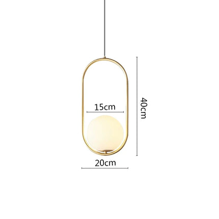 Suspension LED anneau en métal noir design — LZ4X9P7