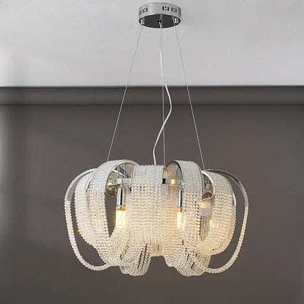 Lustre cristal à pampilles pour salon, restaurant et chambre — LZ4X9P