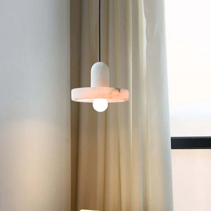 Suspension minimaliste en marbre et cuivre pour intérieur moderne — LZ4X9T2