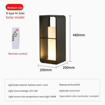 Lampe de jardin moderne solaire LED clôture lumière IP54 extérieur étanche ambiance éclairage pelouse lumières Villa cour décor lampadaires