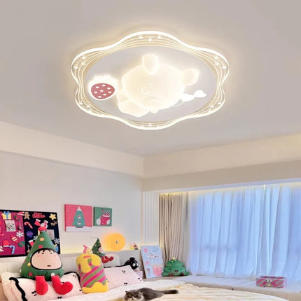 Plafonnier enfant décor fraise et trèfle style dessin animé — LZ4Q9X7