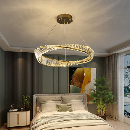 Suspension moderne en aluminium avec cristaux LED — LZ4X9T