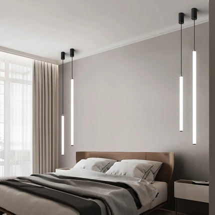 Lustre LED tube long spirale au design minimaliste moderne 2023 — LZ4X9M