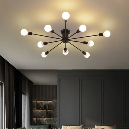 Plafonnier LED design Spoutnik semi-intégré style nordique pour salon — LZ4X9P2
