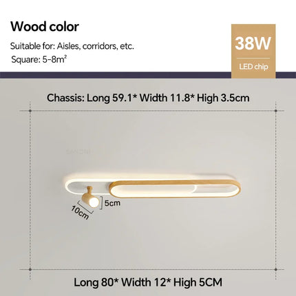 Plafonnier LED moderne avec spot orientable pour décoration intérieure — LZ4X9P