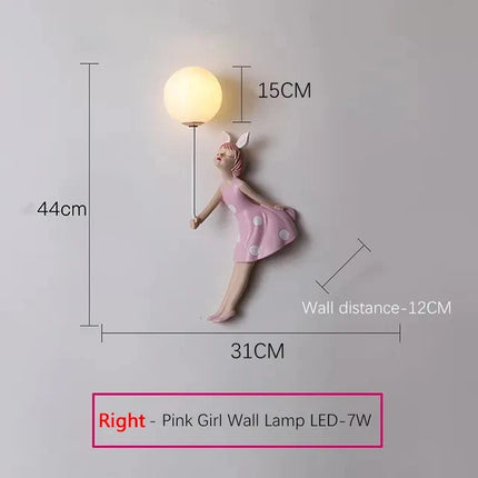 Applique murale 3D dessin animé pour décoration chevet fille — LZ4X9P2