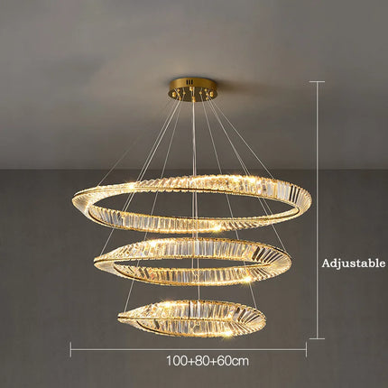 Suspension moderne en aluminium avec cristaux LED — LZ4X9T