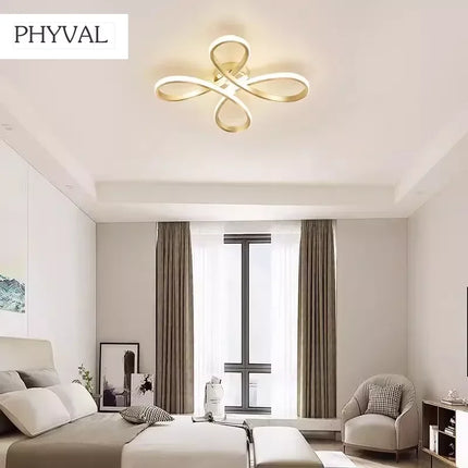 Plafonnier LED moderne en forme de fleur pour ambiance créative — LZ4T9X