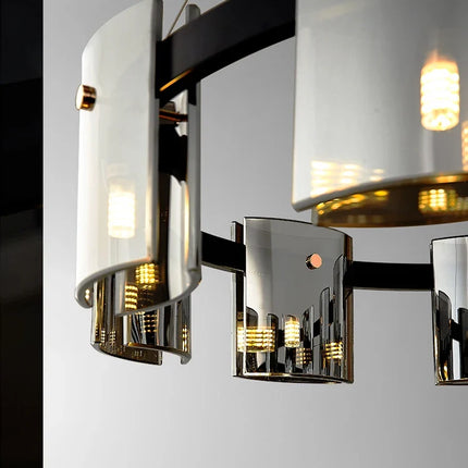 Lustre moderne en verre pour éclairage design élégant — LZ4X9P2