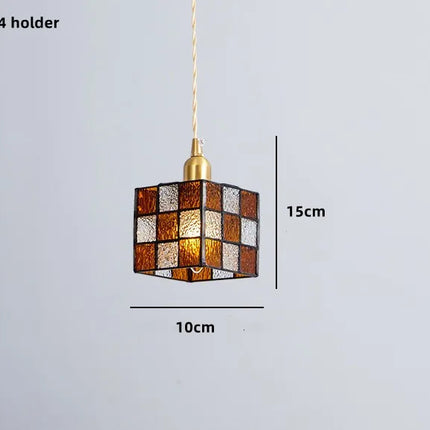 Suspension nordique en verre teinté et cuivre élégant — LZ4X9P
