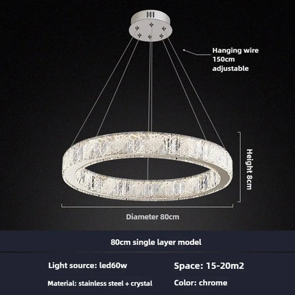 Lustre moderne en cristal pour éclairage élégant — LZ4P9XQ