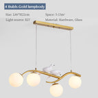 Corps de lampe en or / Ronde blanche laiteuse / Lumière blanche | CHINE