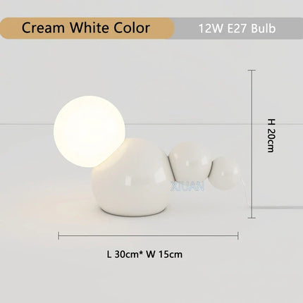 Lampe de chevet ronde en verre pour intérieur décoratif — LZ4X9T