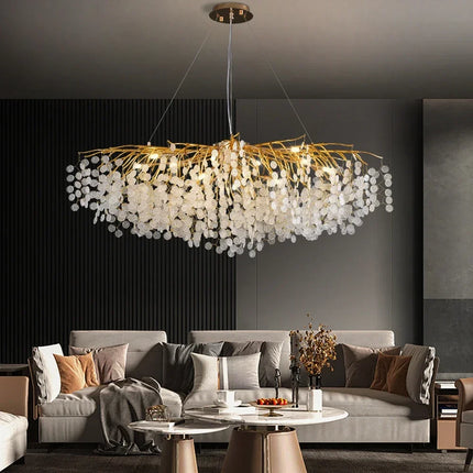 Lustre en cristal au design moderne pour intérieur élégant — LZ4X9V
