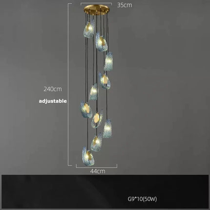 Lustre suspension en verre cristal pour éclairage intérieur moderne — LZ4X9T