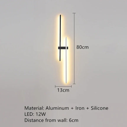 Applique murale LED en aluminium style art déco minimaliste — LZ4M7XQ