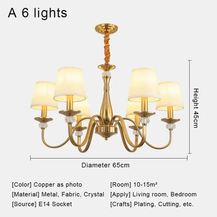 Lustre suspension rétro en tissu pour décoration campagne — LZ4M9X