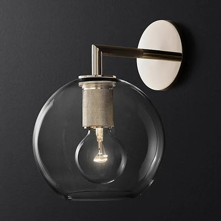 Applique murale rétro américaine en verre avec éclairage LED intégré — LZ4X9P2Q