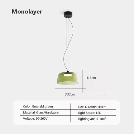 Lustre suspension nordique en fil de verre pour décoration intérieure — LZ4X9B