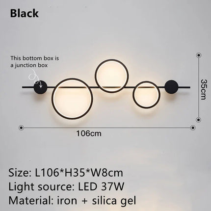 Applique murale LED au design nordique moderne pour intérieur — LZ4XJ9