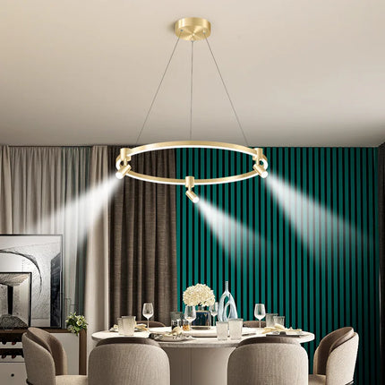 Suspension moderne à anneau avec spots décoratifs pour intérieur — LZ4X9P