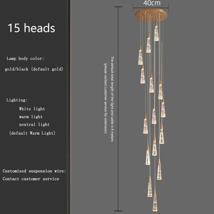 Lustre suspension moderne à branches avec longue ligne LED intégrée — LZ4X9T2