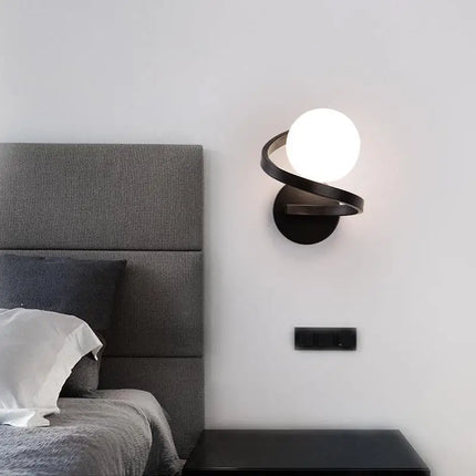 Applique murale LED boule en verre style nordique pour intérieur — LZ4F9Q2