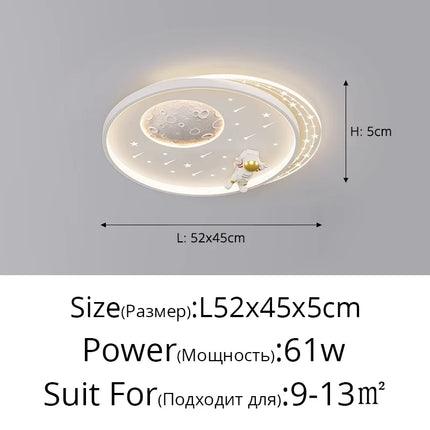 Plafonnier lunaire minimaliste anti-éblouissement pour chambre d’enfants — LZ4X9T