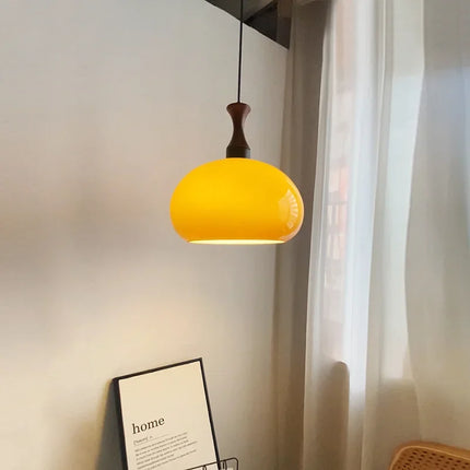 Lustre suspension verre style Bauhaus médiéval japonais rétro — LZ4X9T