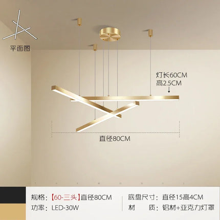 Suspension LED en cuivre pour décoration intérieure élégante — LZ4X9P2