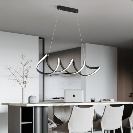 Lustre LED nordique moderne à design torsadé atmosphérique — LZ4X9P