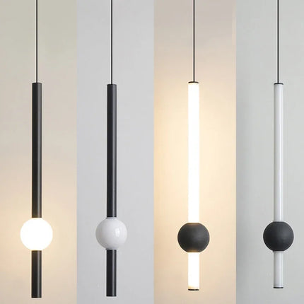 Lustre suspension à barre longue avec éclairage LED intégré — LZ4P9X
